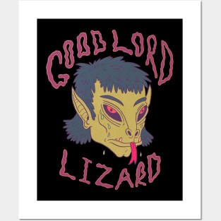 Good Lord Lizard: Mulleted Reptilian Goblin Tears Posters and Art